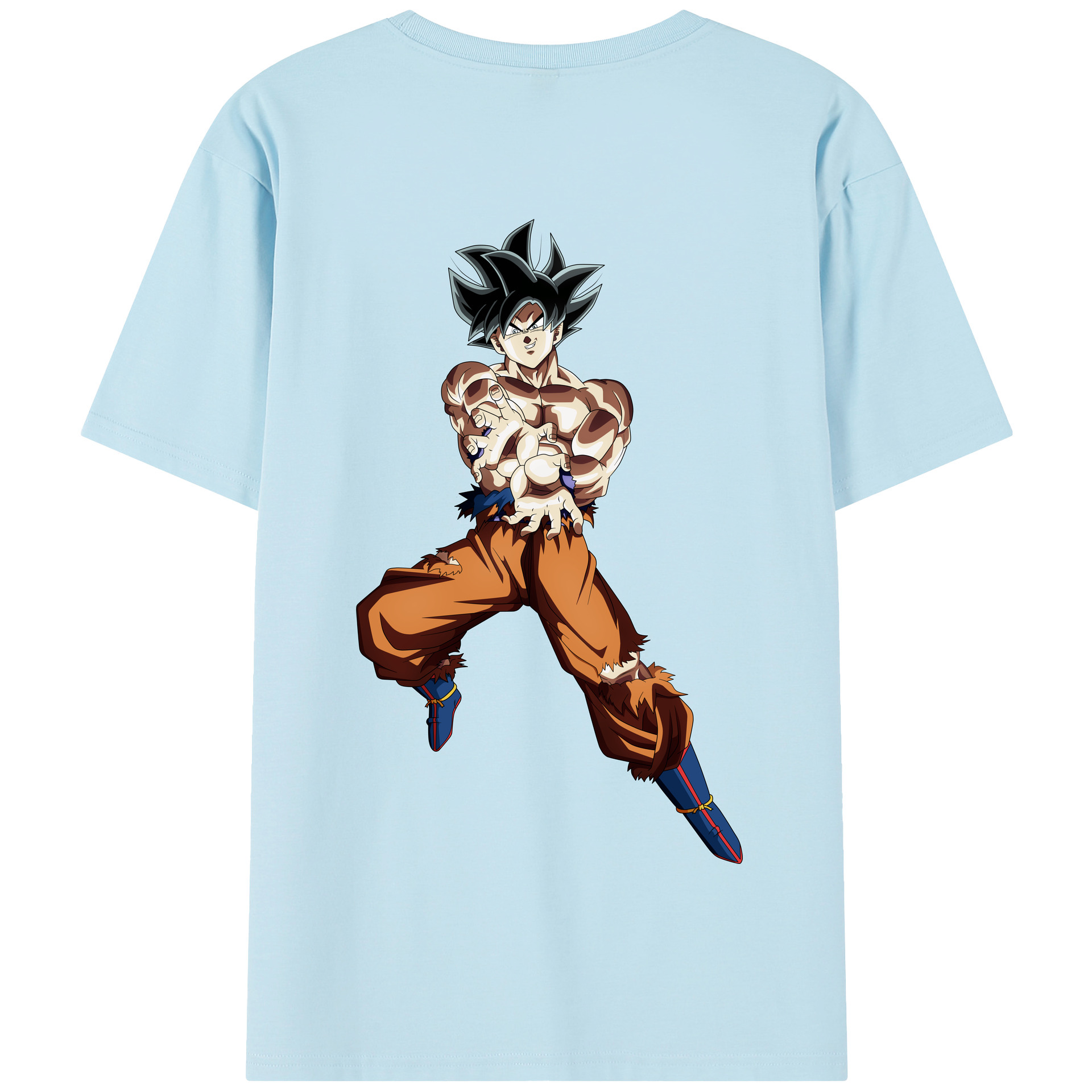（画像用） ドラゴンボール 孫悟空（そん ごくう）Son Goku カカロット DRAGON BALL Kakarotto 綿100％半袖Tシャツ（背面プリント）